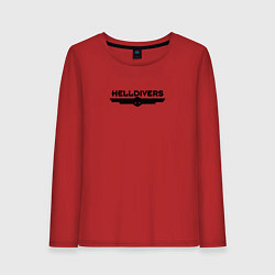 Лонгслив хлопковый женский Helldivers Logo, цвет: красный