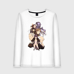 Лонгслив хлопковый женский Призрак в доспехах Мотоко Кусанаги, цвет: белый