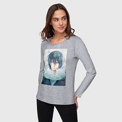 Лонгслив хлопковый женский Ванитас, цвет: меланж — фото 2