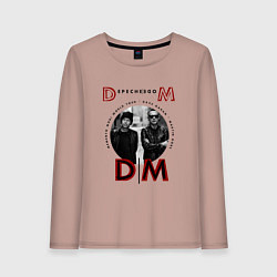 Лонгслив хлопковый женский Depeche Mode - Tour memento mori, цвет: пыльно-розовый
