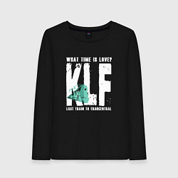 Лонгслив хлопковый женский Klf - What time is love, цвет: черный