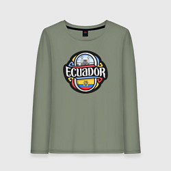 Лонгслив хлопковый женский Эквадор, цвет: авокадо
