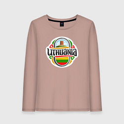 Лонгслив хлопковый женский Lithuania, цвет: пыльно-розовый
