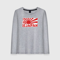 Лонгслив хлопковый женский Japan sun, цвет: меланж