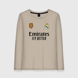 Лонгслив хлопковый женский Джуд Беллингем форма Реал Мадрид, цвет: миндальный