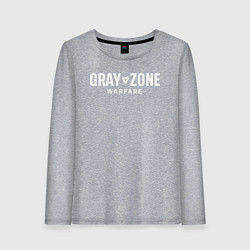 Лонгслив хлопковый женский Gray zone warfare logo, цвет: меланж