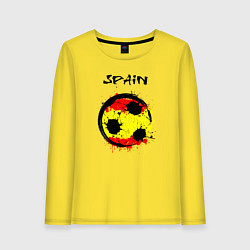 Лонгслив хлопковый женский Football Spain, цвет: желтый