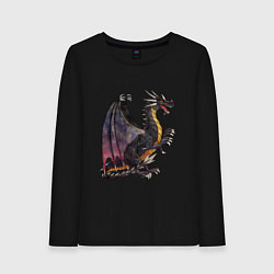 Лонгслив хлопковый женский HOMM3 Black Dragon, цвет: черный