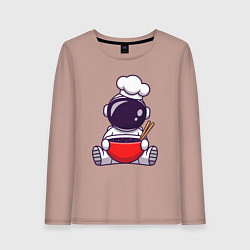 Лонгслив хлопковый женский Космический суп, цвет: пыльно-розовый