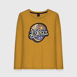 Лонгслив хлопковый женский Casino Las Vegas, цвет: горчичный