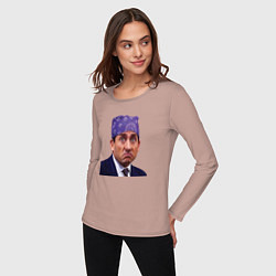 Лонгслив хлопковый женский Prison mike Michael Scott офис, цвет: пыльно-розовый — фото 2