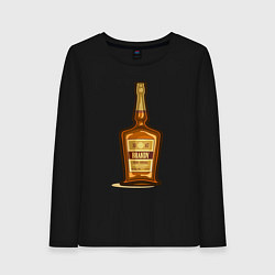 Лонгслив хлопковый женский Brandy bottle, цвет: черный