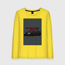 Лонгслив хлопковый женский Honda Civic, цвет: желтый