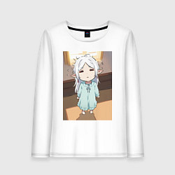 Лонгслив хлопковый женский Фрирен ребенок, цвет: белый