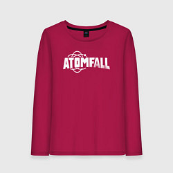 Лонгслив хлопковый женский Atomfall logo, цвет: маджента