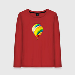 Лонгслив хлопковый женский Young Forever - воздушный шар, цвет: красный