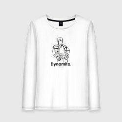 Лонгслив хлопковый женский BTS Dynamite Park Ji-min, цвет: белый