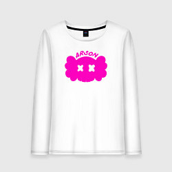 Лонгслив хлопковый женский Arson BTS, цвет: белый