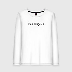 Лонгслив хлопковый женский Los Angeles black, цвет: белый