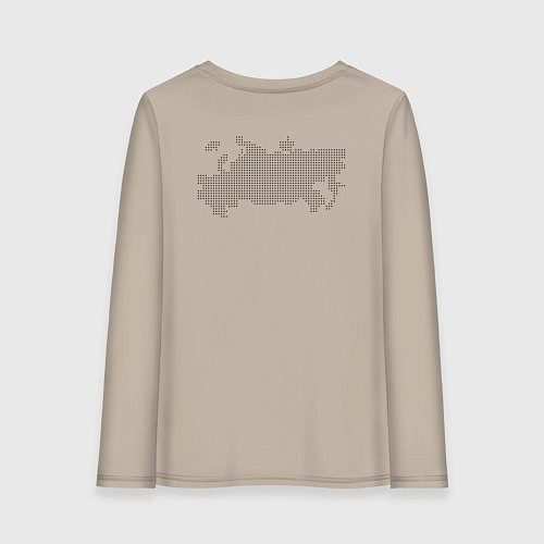 Женский лонгслив Россия карта и флаг / Миндальный – фото 2