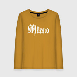 Лонгслив хлопковый женский Milano - Italia, цвет: горчичный