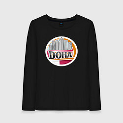 Лонгслив хлопковый женский Доха, цвет: черный