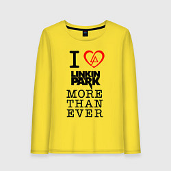 Лонгслив хлопковый женский Linkin Park more than ever, цвет: желтый