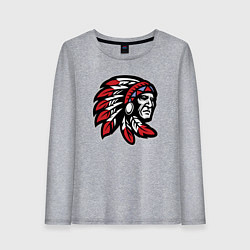 Лонгслив хлопковый женский Indian, цвет: меланж