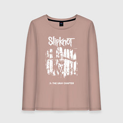 Лонгслив хлопковый женский Slipknot - skeleton girl, цвет: пыльно-розовый