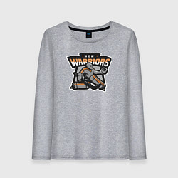Лонгслив хлопковый женский Ледяные воины, цвет: меланж