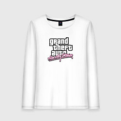 Лонгслив хлопковый женский GTA vice city stories game, цвет: белый
