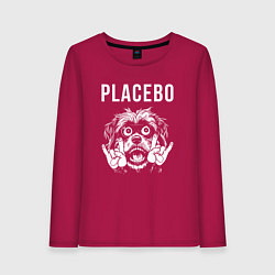 Лонгслив хлопковый женский Placebo rock dog, цвет: маджента