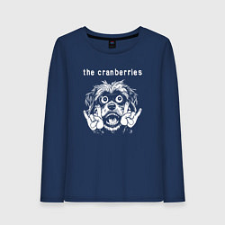 Лонгслив хлопковый женский The Cranberries rock dog, цвет: тёмно-синий