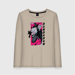 Лонгслив хлопковый женский Дандадан, цвет: миндальный