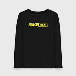 Лонгслив хлопковый женский Fake taxi black, цвет: черный