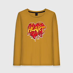 Лонгслив хлопковый женский Honey heart, цвет: горчичный