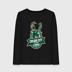 Женский лонгслив Milwaukee Bucks cream city