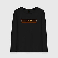 Лонгслив хлопковый женский Path of Exile 2 Login, цвет: черный
