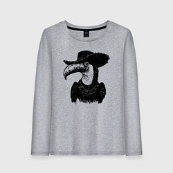 Лонгслив хлопковый женский Тукан ковбой, цвет: меланж