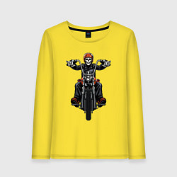 Лонгслив хлопковый женский Dead racer, цвет: желтый