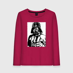 Лонгслив хлопковый женский Лорд Вейдер, цвет: маджента