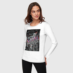 Лонгслив хлопковый женский Just Artefact, цвет: белый — фото 2