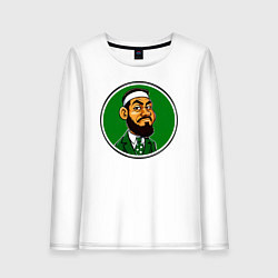 Лонгслив хлопковый женский Бостон Селтикс Браун, цвет: белый