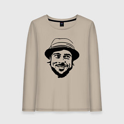 Лонгслив хлопковый женский Brad Pitt - gypsy, цвет: миндальный