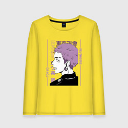 Лонгслив хлопковый женский Токийские мстители Такаши Мицуя, цвет: желтый