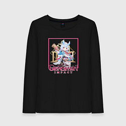 Лонгслив хлопковый женский Сиджвин, цвет: черный