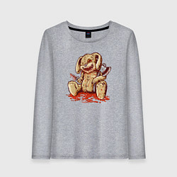 Лонгслив хлопковый женский Зайчик киллер, цвет: меланж