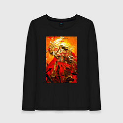 Лонгслив хлопковый женский Император человечества - Warhammer 40000, цвет: черный