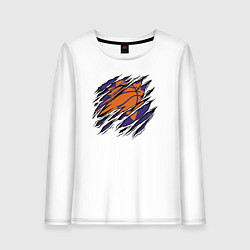 Лонгслив хлопковый женский Финикс Санз, цвет: белый