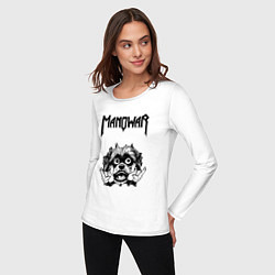 Лонгслив хлопковый женский Manowar - rock dog, цвет: белый — фото 2